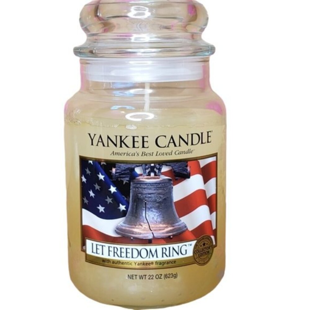 NEW YANKEE CANDLE 22 OZ JAR - LET FREEDOM RING